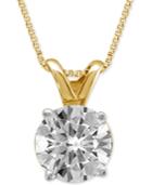Diamond Solitaire Pendant Necklace (1/2 Ct. T.w.) In 14k Gold Or White Gold