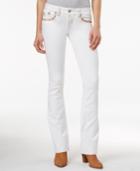 Miss Me Embellished White Wash Bootcut Jeans