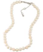 Carolee Silver-tone Imitation Pearl And Cluster Collar Necklace
