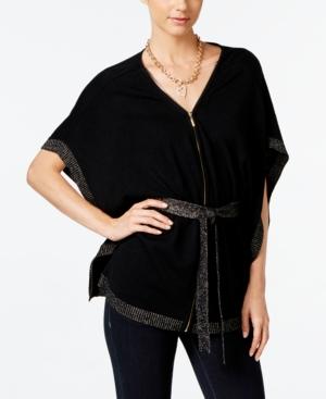 Thalia Sodi Belted V-neck Poncho, Only At Macy's