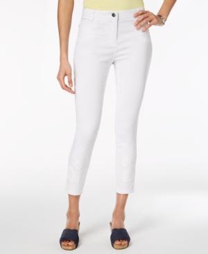Style & Co Embroidered Skinny Ankle Pants, Created For Macy's