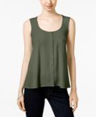Style & Co. Petite Button-front Tank, Only At Macy's