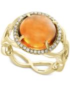 Final Call By Effy Citrine (5-1/2 Ct. T.w.) & Diamond (1/6 Ct. T.w.) Ring In 14k Gold