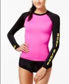 Body Glove 80s Throwback Colorblocked Long-sleeve Rash Guard Women's Swimsuit