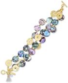 Lonna & Lilly Gold-tone Abalone Shell Triple Strand Bracelet