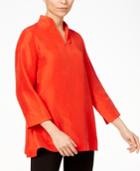 Eileen Fisher Silk Stand-collar Top