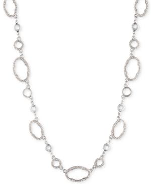 Jenny Packham Silver-tone Crystal Link Collar Necklace, 16 + 2-1/2 Extender