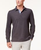 Club Room Men's Long-sleeve Performance Polo, Created For Macy's