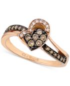 Le Vian Chocolatier Diamond Ring (1/3 Ct. T.w.) In 14k Rose Gold