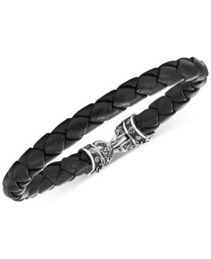 Scott Kay Men's Leather Braided Bracelet