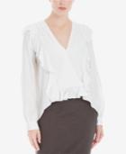 Max Studio London Ruffle-trim High-low-hem Top, Created For Macy's