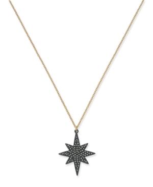 Inc International Concepts Two-tone Pave Star Pendant Necklace, Created For Macy's