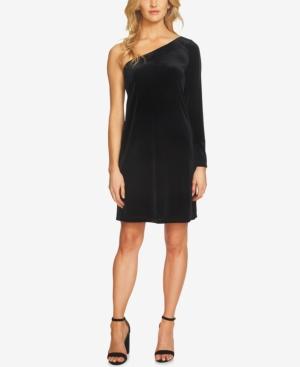 Cece Velvet One-shoulder Dress