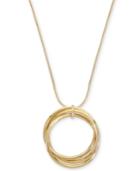 Kenneth Cole New York Gold-tone Triple-ring Circular Pendant Necklace