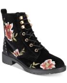 Material Girl Odelia Lace-up Combat Booties, Created For Macy's Women's Shoes