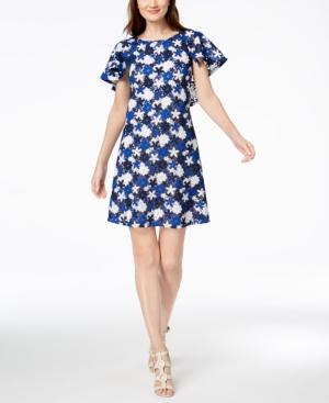 Calvin Klein Lace Capelet Dress