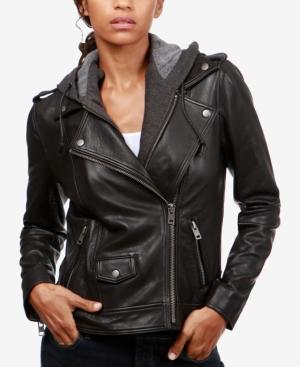 Lucky Brand Layered-look Leather Moto Jacket