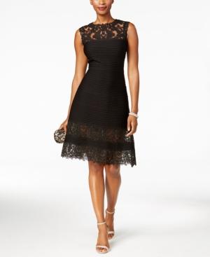 Tadashi Shoji Illusion Lace A-line Dress