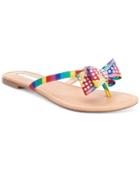Inc International Concepts Malissa Rhinestone Bow Flat Sandals, Only At Macy's Women's Shoes