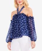 Vince Camuto Printed Off-the-shoulder Peasant Top