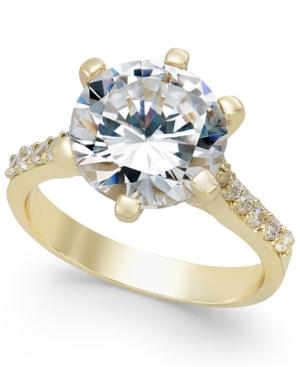 Charter Club Gold-tone Round Crystal Ring, Only At Macy's
