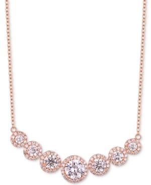 Tiara Cubic Zirconia Multi-stone Halo 18 Statement Necklace