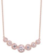 Tiara Cubic Zirconia Multi-stone Halo 18 Statement Necklace