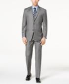 Marc New York By Andrew Marc Men's Classic-fit Stretch Gray Glen Plaid Suit