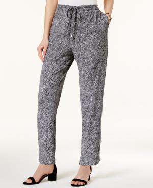 Grace Elements Printed Drawstring Studio Pants