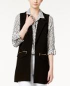 Xoxo Juniors' Zipper-pocket Long Vest