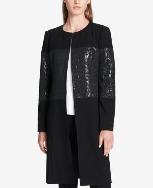 Calvin Klein Jacquard-stripe Topper Jacket