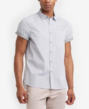 Kenneth Cole New York Men's Geo-print Pocket Shirt