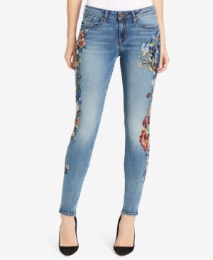 William Rast Embroidered Skinny Jeans