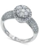 Bouquet By Effy Diamond Halo Ring In 14k White Gold (1 Ct. T.w.)
