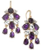 Charter Club Gold-tone Crystal & Stone Statement Earrings, Created For Macy's