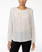 Maison Jules Metallic-print Blouse, Created For Macy's