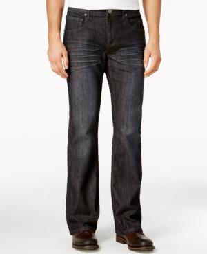 Inc International Concepts Men's Topaz Boot-cut Dark Blue Wash Jeans, Only At Macy's
