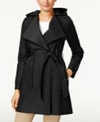 Via Spiga Hooded Water-resistant Asymmetrical Draped Coat