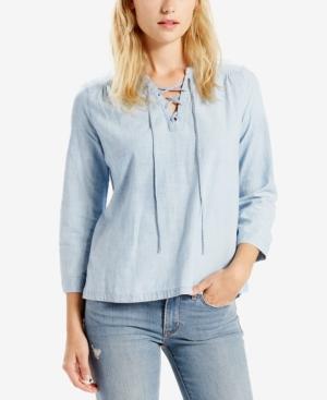 Levi's Courtney Cotton Lace-up Top