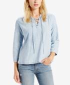 Levi's Courtney Cotton Lace-up Top