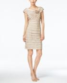 Sl Fashions Pleated Rosette Dress