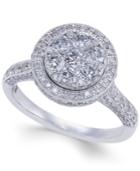 Diamond Round Halo Engagement Ring (1-1/4 Ct. T.w.) In 14k White Gold