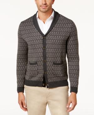 Tasso Elba Men's Jacquard Cardigan, Created For Macy's