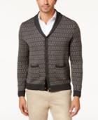 Tasso Elba Men's Jacquard Cardigan, Created For Macy's