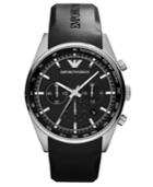 Emporio Armani Watch, Men's Chronograph Black Rubber Strap 43mm Ar5977