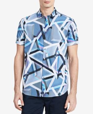 Calvin Klein Men's Classic-fit Geo-print Shirt