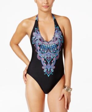 Kenneth Cole Reaction Dreamweaver Halter One-piece Swimsuit Women's Swimsuit