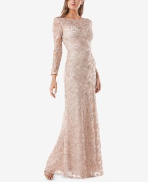 Js Collections Embroidered Soutache Gown