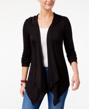 Style & Co Hooded Draped Cardigan, Created For Macy's