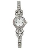 Charter Club Women's Silver-tone Crystal Bracelet Watch 25mm, Created For Macy's
